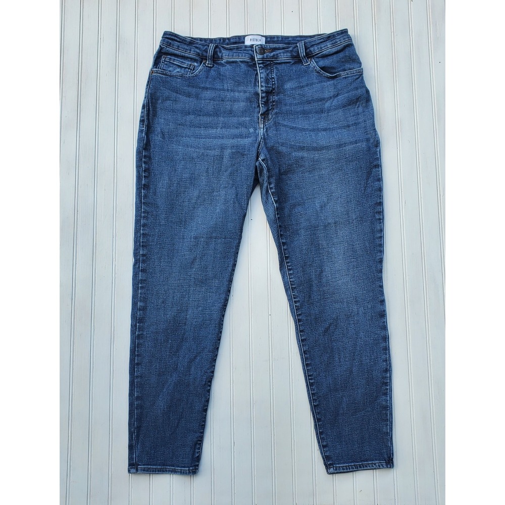 Pistola High Rise Skinny Jeans Medium Wash Blue P67317MTW-MDY Womens 14W